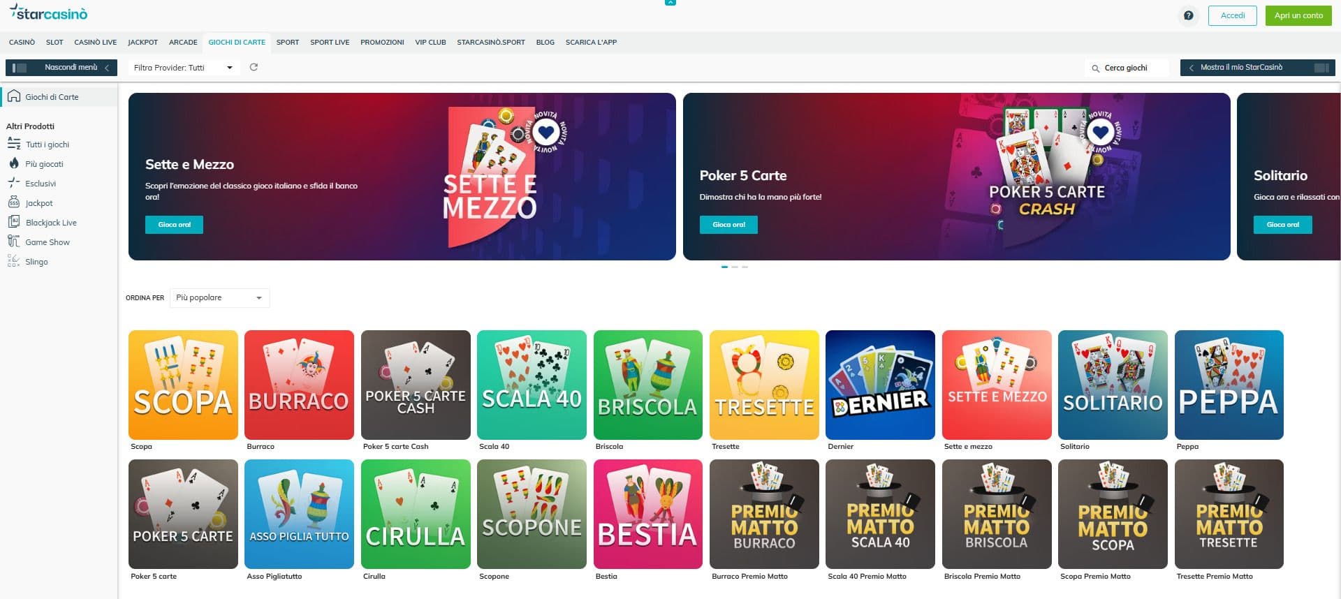 giochi casinostar