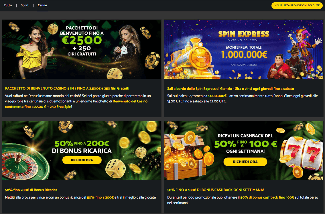 promozioni palmslots